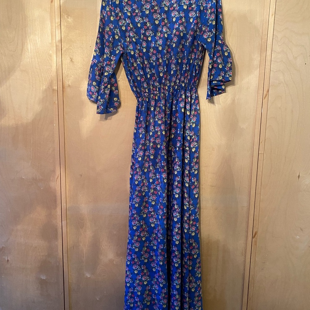 Floral Blue Maxi Dress